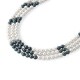シルバークラスプ付 6.0mm-6.5mm 3連アコヤパールチョーカー　