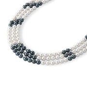 シルバークラスプ付 6.0mm-6.5mm 3連アコヤパールチョーカー　
