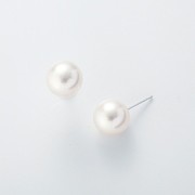 シリコンキャッチ付 K14WG　パール9.5mm　ピアス