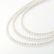 シルバークラスプ付 6.5mm-7.0mm 3連ロングアコヤパールチョーカー
