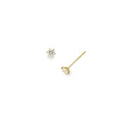 シリコンキャッチ付 K18ダイヤモンドピアス0.20ctup