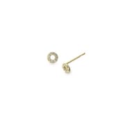 シリコンキャッチ付 K18ダイヤモンドピアス0.10ctup