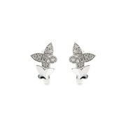 中折れ式 K18WGダイヤモンドピアス0.24ct