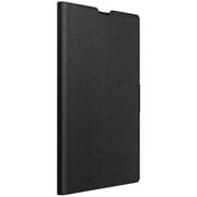 AQUOS PAD SH-06F専用 レザーフラップケース 液晶保護フィルム付 ブラック BSTPSH06FLFBK