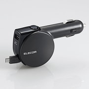 MPA-CCRMU31BK [シガーチャージャー microUSB リース式 3A 2ポート ブラック]