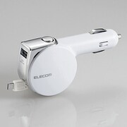 MPA-CCRMU31WH [シガーチャージャー microUSB リース式 3A 2ポート ホワイト]