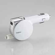 LPA-CCI06L10WH [シガーチャージャー Lightningコネクタ ケーブル巻取式 2.1A ホワイト]