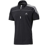 D85708 [RSP ランニング ハーフジップ 半袖 Tシャツ AG858 メンズ J/O ブラック/ホワイト]