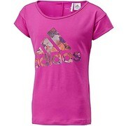 F79814 [DANCE ワードローブ フラワーロゴ Tシャツ ALN33 キッズ J150 ビビッドピンクS13]
