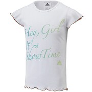 F89444 [DANCE ショートスリーブグラフィック Tシャツ 半袖 DDH37 キッズ J130 ホワイト]