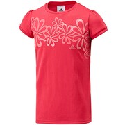 F92383 [adidasbloom ショートスリーブ フラワーTシャツ 半袖 DEA40 キッズ J140 ビビッドベリーS14]