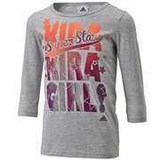 F92470 [DANCE ロングスリーブ グラフィック Tシャツ DEA64 キッズ J140 ライトグレーヘザー]