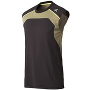 F94577 [CLX IL4カラーブロックスリーブレスTシャツ DDU29 メンズ J/M ブラック/アースグリーンS13]