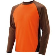 1104718 [WIC.ラグランロングスリーブTシャツ メンズ L ブラウン×フラッシュオレンジ]