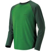 1104718 [WIC.ラグランロングスリーブTシャツ メンズ S ダークグリーン×グリーン]