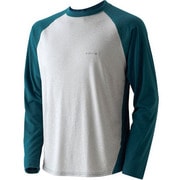 1104718 [WIC.ラグランロングスリーブTシャツ メンズ L ダークマラード×ヘザーチャコール]