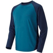 1104718 [WIC.ラグランロングスリーブTシャツ メンズ L ダークネイビー×オリエントブルー]