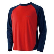 1104718 [WIC.ラグランロングスリーブTシャツ メンズ XL ダークネイビー×レッドブリック]