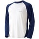 1104718 [WIC.ラグランロングスリーブTシャツ メンズ L ダークネイビー×ホワイト]