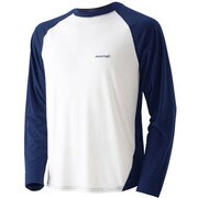 1104718 [WIC.ラグランロングスリーブTシャツ メンズ M ダークネイビー×ホワイト]