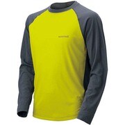 1104718 [WIC.ラグランロングスリーブTシャツ メンズ XL シャドウ×シトロンイエロー]