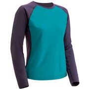 1104719 [WIC.ラグランロングスリーブTシャツ レディース S エッグプラント×ターコイズ]