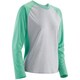 1104719 [WIC.ラグランロングスリーブTシャツ レディース M ライトジェード×ヘザーチャコール]
