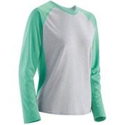 1104719 [WIC.ラグランロングスリーブTシャツ レディース M ライトジェード×ヘザーチャコール]