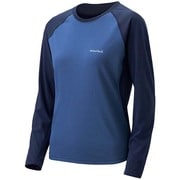 1104719 [WIC.ラグランロングスリーブTシャツ レディース L ネイビー×ペールインディゴ]