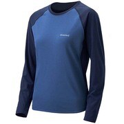 1104719 [WIC.ラグランロングスリーブTシャツ レディース S ネイビー×ペールインディゴ]