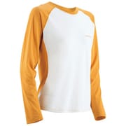 1104719 [WIC.ラグランロングスリーブTシャツ レディース L パンプキン×ホワイト]