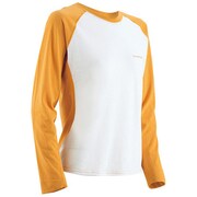 1104719 [WIC.ラグランロングスリーブTシャツ レディース M パンプキン×ホワイト]