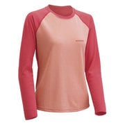 1104719 [WIC.ラグランロングスリーブTシャツ レディース XL バーミリオン×サーモン]
