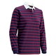 1104783 [WIC.ラガーシャツ ロングスリーブ レディース S パープルネイビー]