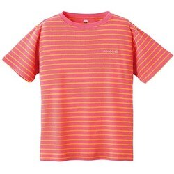 ヨドバシ Com モンベル Mont Bell Wic ボーダーtシャツ キッズ 150 コーラルピンク 通販 全品無料配達