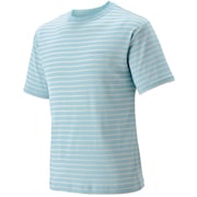 1104816 [WIC.ボーダーTシャツ メンズ L アイスグリーン]