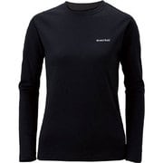 1104935 [WIC.スリム ロングスリーブTシャツ ワンポイントロゴ レディース L ブラック]