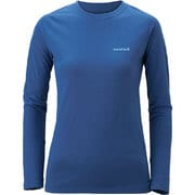 1104935 [WIC.スリム ロングスリーブTシャツ ワンポイントロゴ レディース L ペールインディゴ]