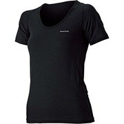 1107485 [ジオラインL.W.UネックTシャツ レディース M ブラック（BK）]