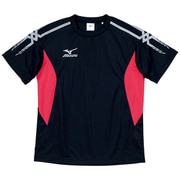 32JA441096 [Tシャツ キッズ 160 ブラック×レッド]