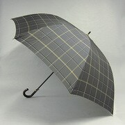 傘 格子 75cm j グレー [001225134-d]