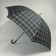 傘 格子 75cm j 黒 [001225134-d]