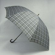 傘 格子 75cm j グレー [001225134-s]