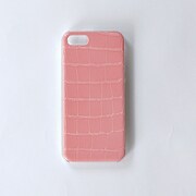 SH007PI [Back Cover + IC クロコ調iPhone SE/5s/5用ケース ピンク]