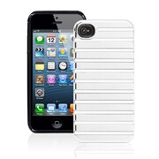 ICP5066-WH [Stripe Pc/tpu iPhone 5/5s Case White/white]