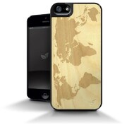 ICP5077-TL [iPhone 5/5s Bamboo Case World Map On Paldao]