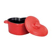 ハート形ココット レッド ノンスティック