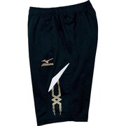 32JD401109 [ウォームアップハーフパンツ XO ブラック×ホワイト]