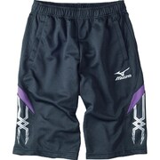 32JD401197 [ウォームアップハーフパンツ XO ブラック×パープル]