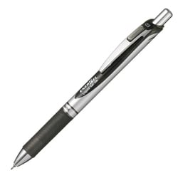 ゲルインキボールペン ENERGEL（エナージェル） 0.3mm ノック式 インク色：黒 本体色：シルバー ニードルチップ 超極細 速乾 BLN73-A